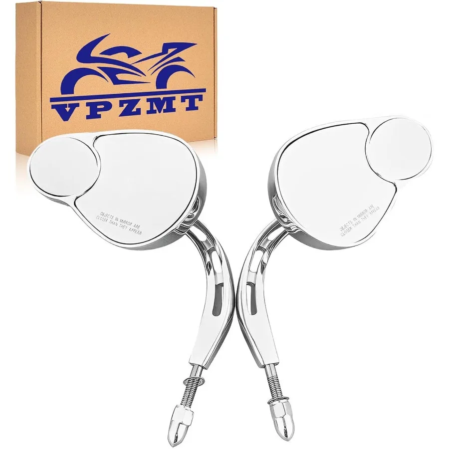 

Split Vision Rearview Mirrors with Chrome Finish Designed for Harley Touring Models Road King Street Electra Glide Ultra Classi