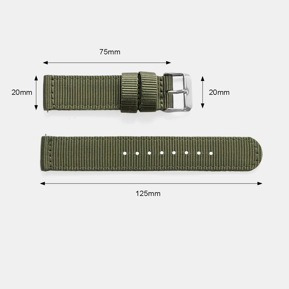 Cinturino per Orologio in Nylon Premium 18mm 20mm 22mm 24mm, Cinturino Intrecciato Militare Universale a Sgancio Rapido, Cinturino Sportivo da Uomo