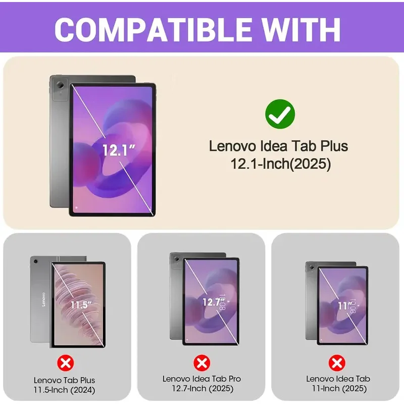 For Lenovo Idea Tab Plus 12.1 inch 2025 With Keyboard TB361FU/TB361ZU Detachable Keyboard Case For Idea Tab Plus 12.1 inch