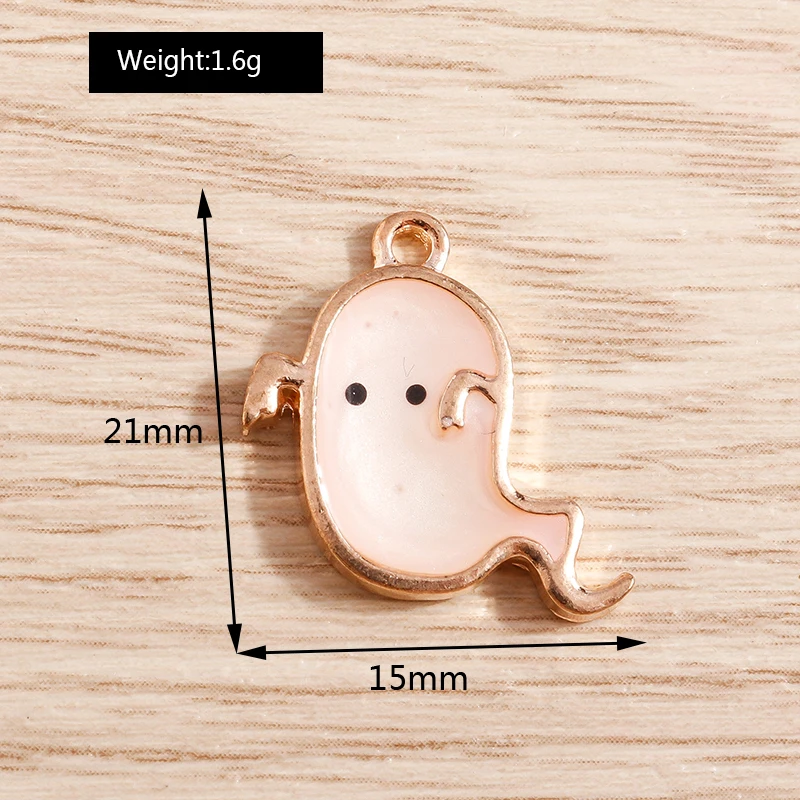 10 stücke mischen niedlichen Acryl Halloween Kürbis Hut Geist Charms Anhänger für Schmuck machen Tropfen Ohrringe Halsketten Armbänder DIY Geschenk – Detail 20