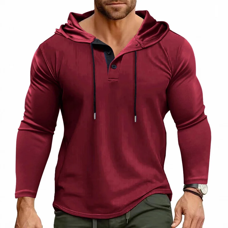 

2025 European and American Men's Fashion Casual Sports Comfortable Loose Drawstring Hoodie Autumn/Winter Trendy Long Sleeve Top