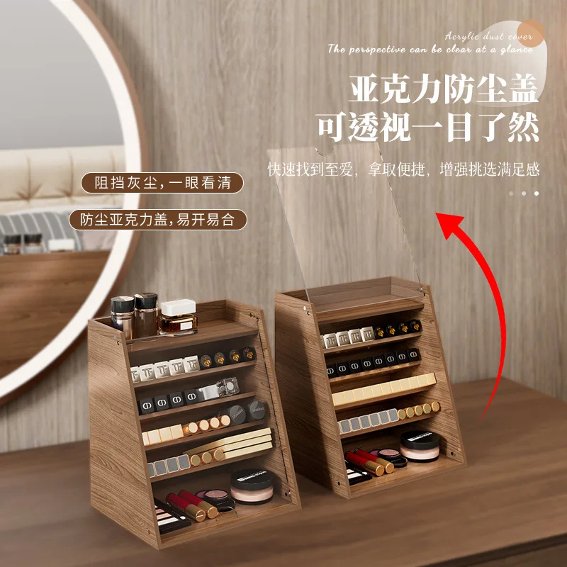 Dust-proof lipstick storage box, premium desktop acrylic lid rack.