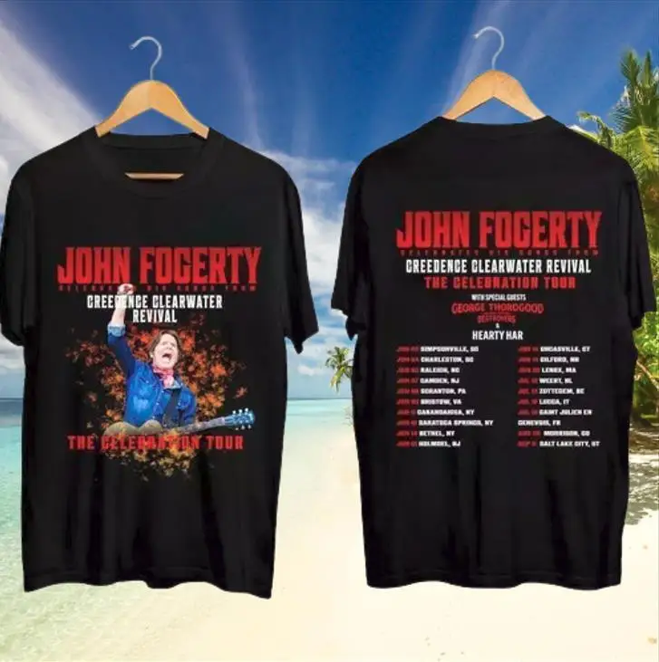 

Рубашка John Fogerty, праздничный Тур 2024, футболка для фанатов John Fogerty