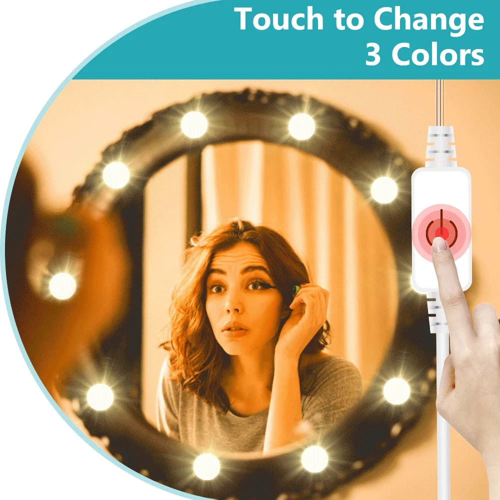Lady Beauty Makeup Lamp Bulb LED Vanity Light USB 3 Colors 5V Hollywood Woman Dressing Table Fill Lamps Mirror Cabinet Lighting