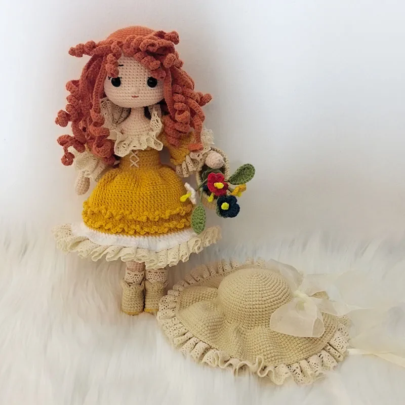 Handmade Knitting Doll Crochet Emma Girls Crochet Dolls For Home Accessories Pattern Craft Toy Ornaments