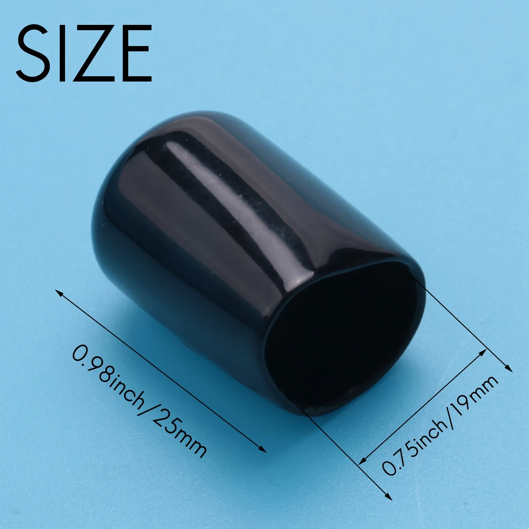 Tampas de extremidade de borracha ID PVC Tubo redondo Parafuso Tampa Protetores de rosca de parafuso-Tvdae