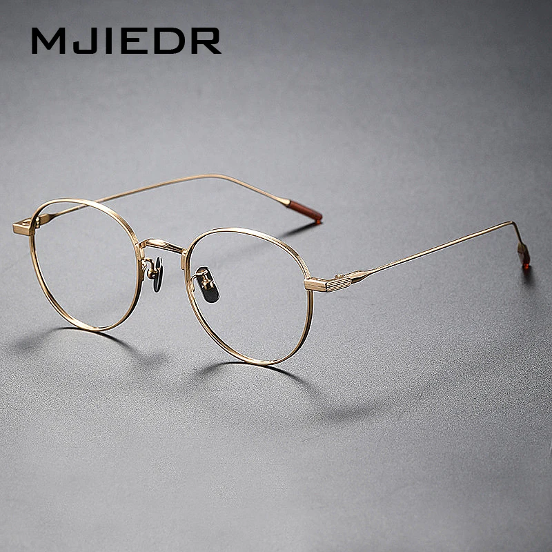 

Top Quality Handmade Titanium Glasses Frame Men Women Vintage Ultralight Round Optical Eyeglasses Designer Computer Eyewear