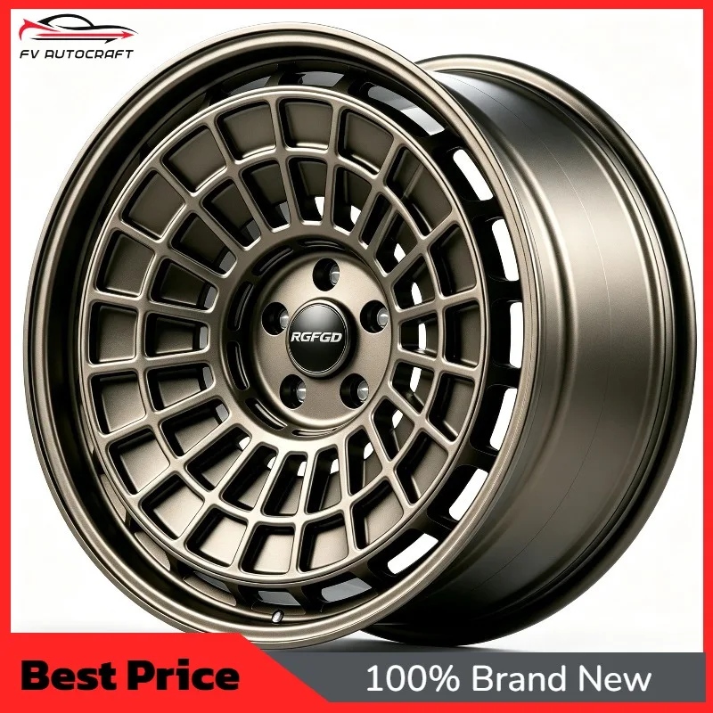 【2026】15 26 Inch Custom 2 Piece Forged Car Rims Bronze Mesh Concave Alloy Wheels For Offroad SUV Passenger Car