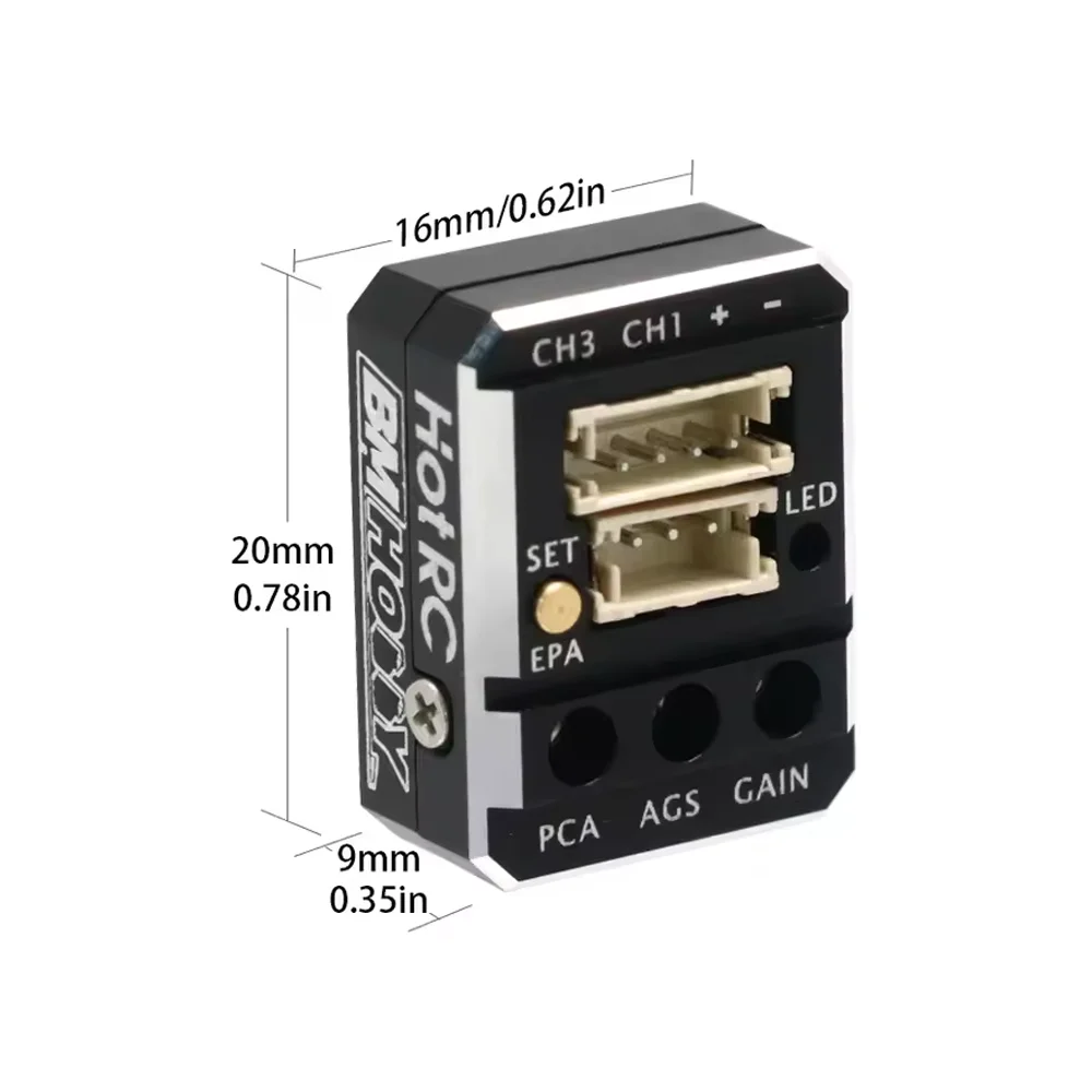 HotRC F11 سيارة الدوران جيروسكوب معدني صغير PWM 3.5-9 فولت Jst1.5 ل RC على الطريق نموذج الانجراف سباق رالي قارب التحكم عن بعد مركبة