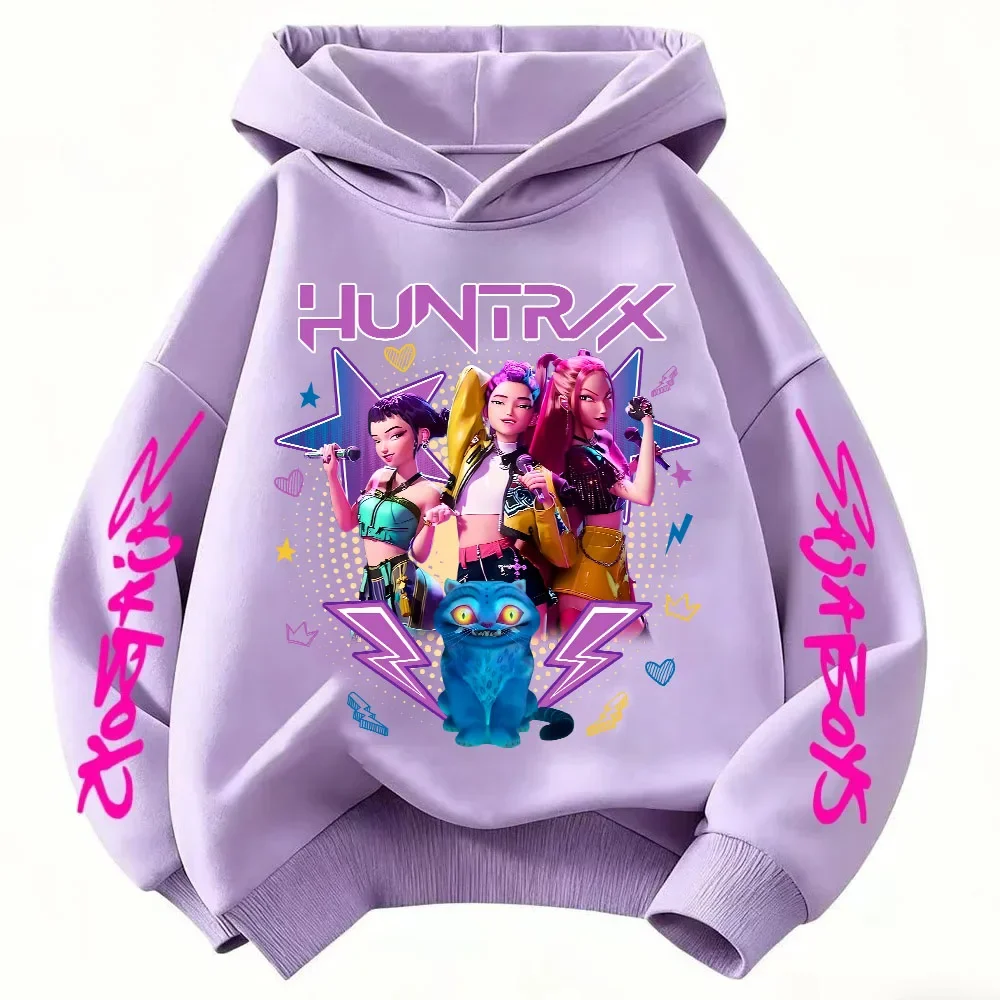 Cute Cartoon Huntrx Mira Rumi Zoey Kids HoTeen Girlsodie Hip Hop Long Sleeve Sweatshirt For