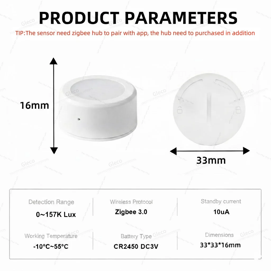 ZigBee-Lichtsensor, Helligkeitssensor, Beleuchtungsstärkedetektor, Hausautomation mit TUYA Smart Life Z2M-Geräteverknüpfung – Detail 9