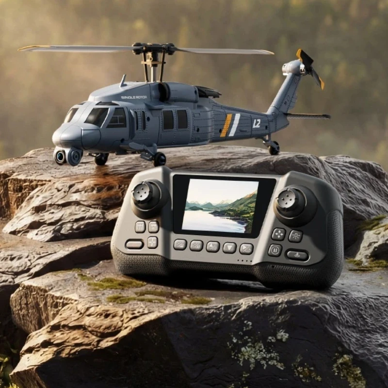 Rc Helicopter Single Rotor - L2-DORN RC Apache Hubschrauber mit 8K-Luftbildkamera,