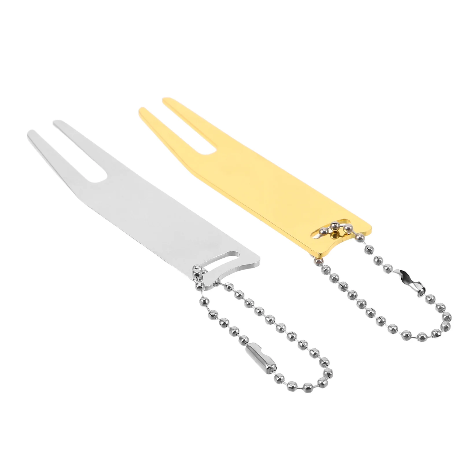 2 قطعة جولف ديفت أداة إصلاح شوكة معدنية المحمولة العشب إصلاح الكرة علامة الملعب علامة ملحقات الغولف قذفة الكرة محاذاة ماركر