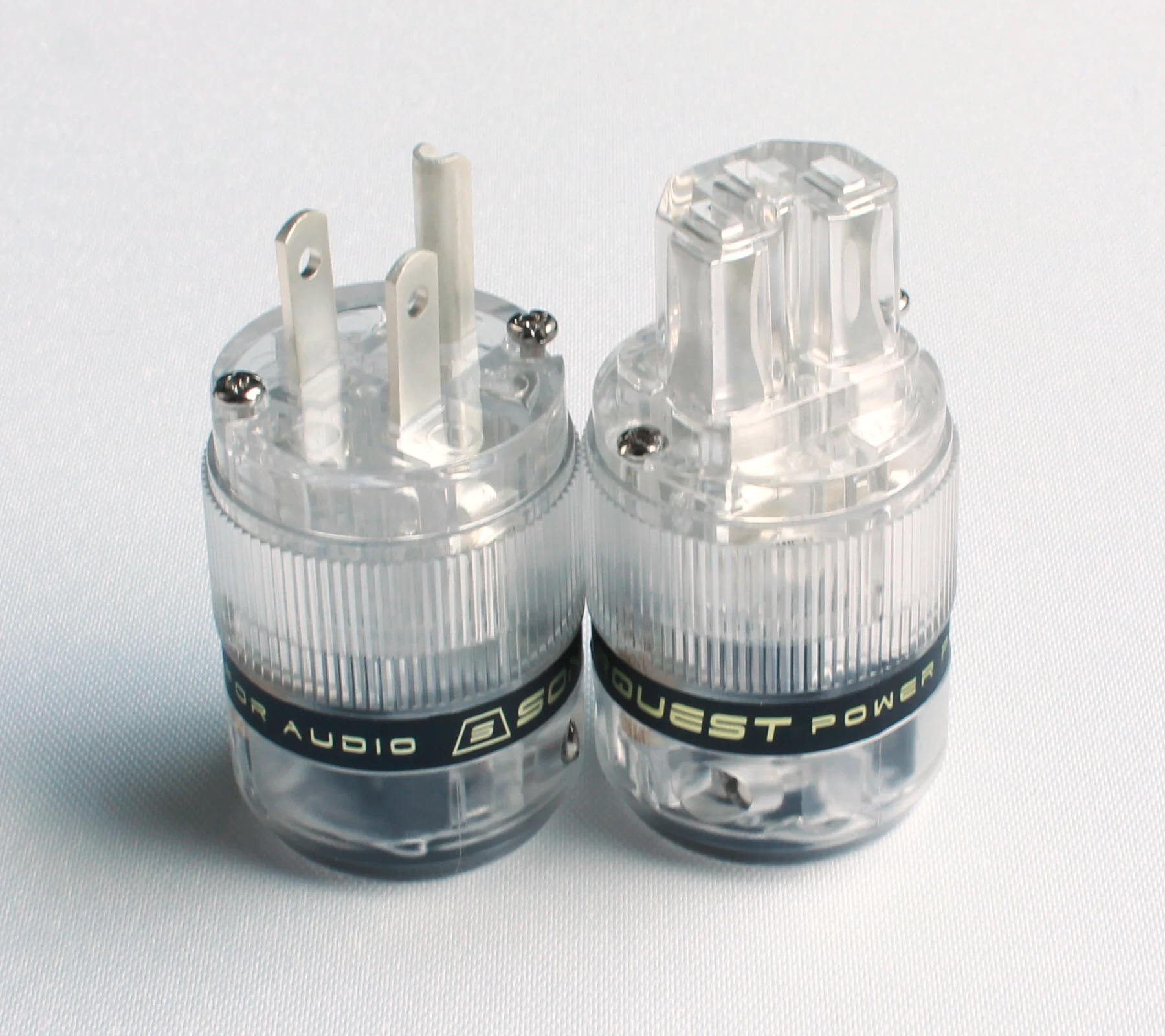 

SONARQUEST Power Plug ST-AgP(T)+ ST-AgC(T) Silver Plated HIFI US Male & Female IEC High Quality Diy Connector