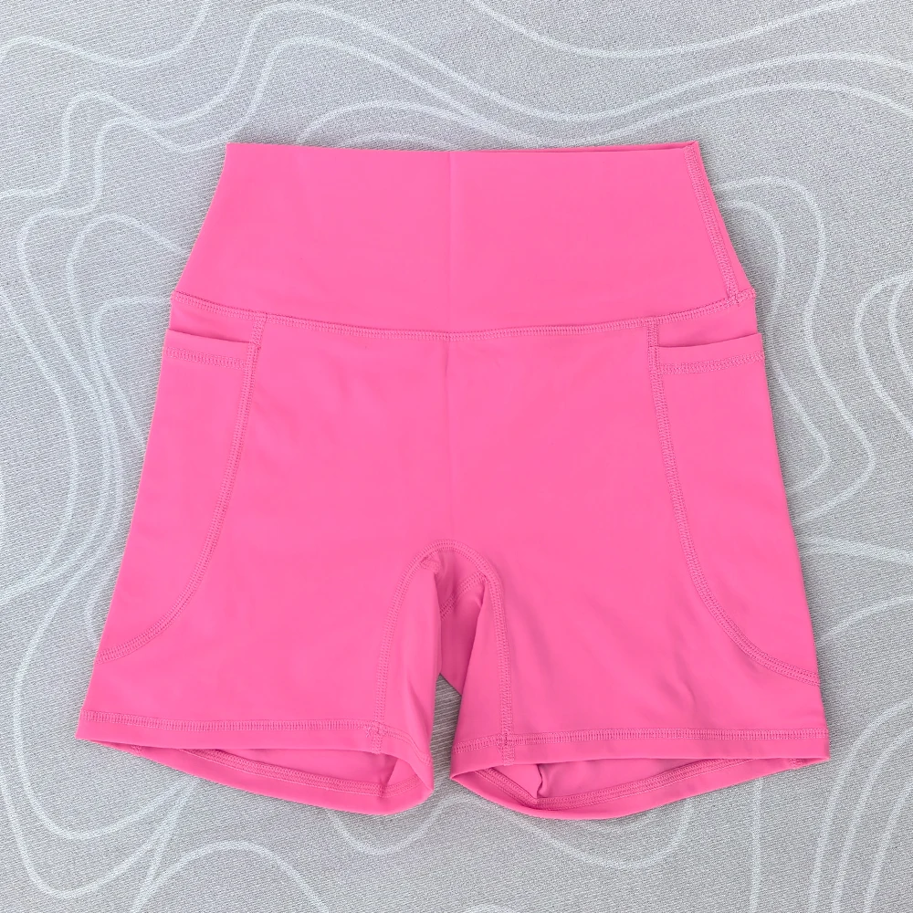 Women High Waist Yoga Shorts Women Gym Push Ups Hip Lift Pants Pocket Breathable Fitness Running Cycling Sports Shorts Women image 4