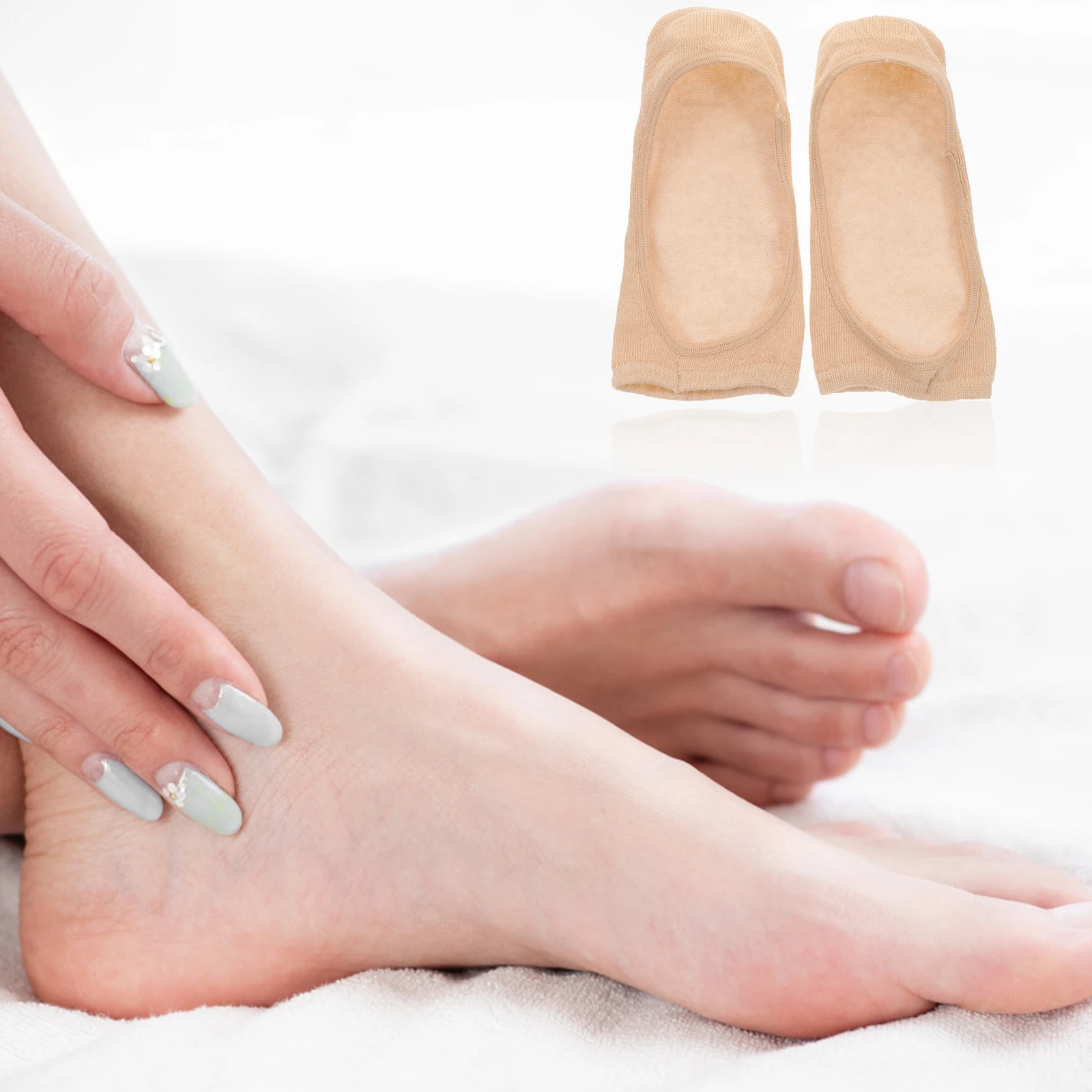 

3pcs Non-Slip Invisible Socks For Women Bamboo Fiber Silicone Anti-S Boat Socks Lightweight Summer Gift