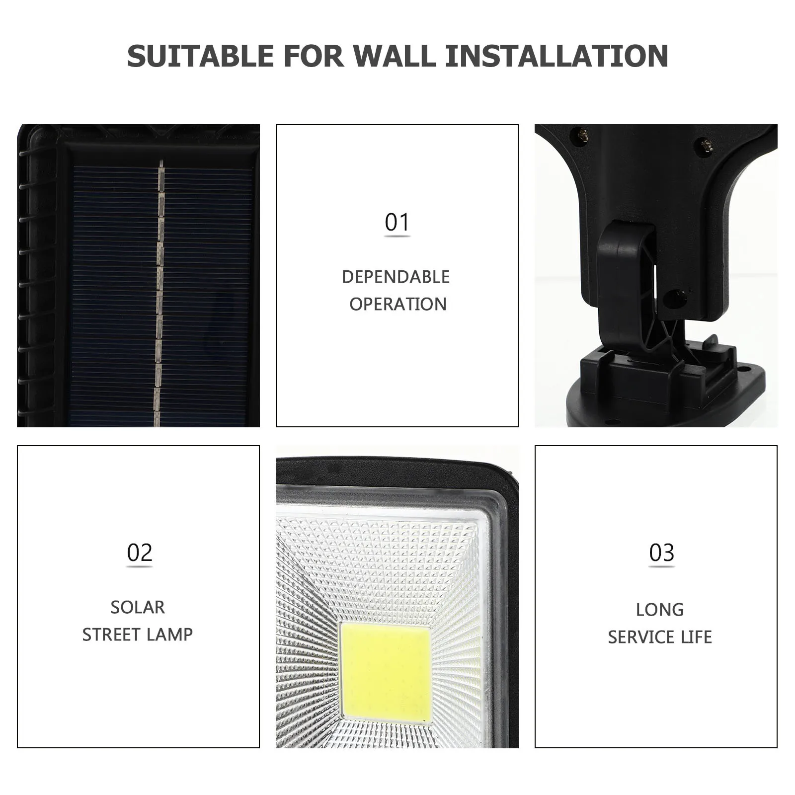

1Set Solar Street Light Outdoor Wall Lamp Sensor Automatic Solar Powered High Brightness Maintenance-Free Garden Yard Light