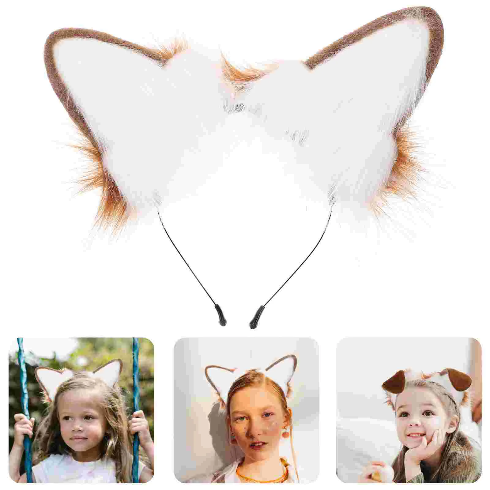 

Hair Accessories Women's Halloween Costumes for Dogs Plush Cosplay Ears Hairband Headband