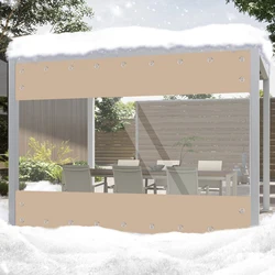 Outdoor-Plane Vorhänge dicke 0,55mm Outdoor-Vinyl-Vorhang wasserdicht und UV-beständig Outdoor-Vorhang für Pergola Veranda Pavillons