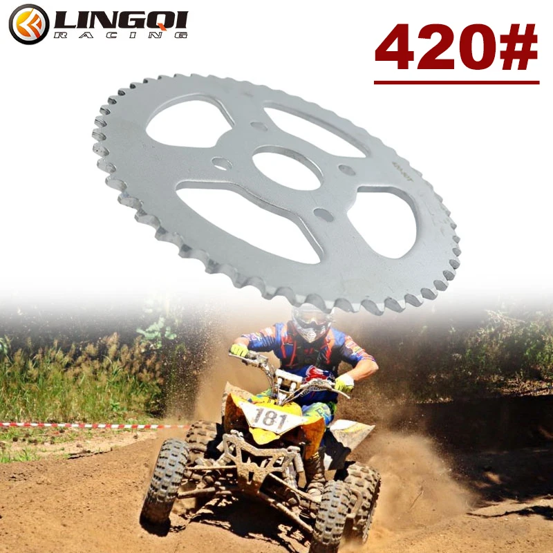 LESQUE Pit Dirt Bike Rear Gear Wheel Plate Chain Sprocket For 110cc 125cc 140cc Kart ATV Quad UTV Buggy Parts 420# 37T 50T 60T