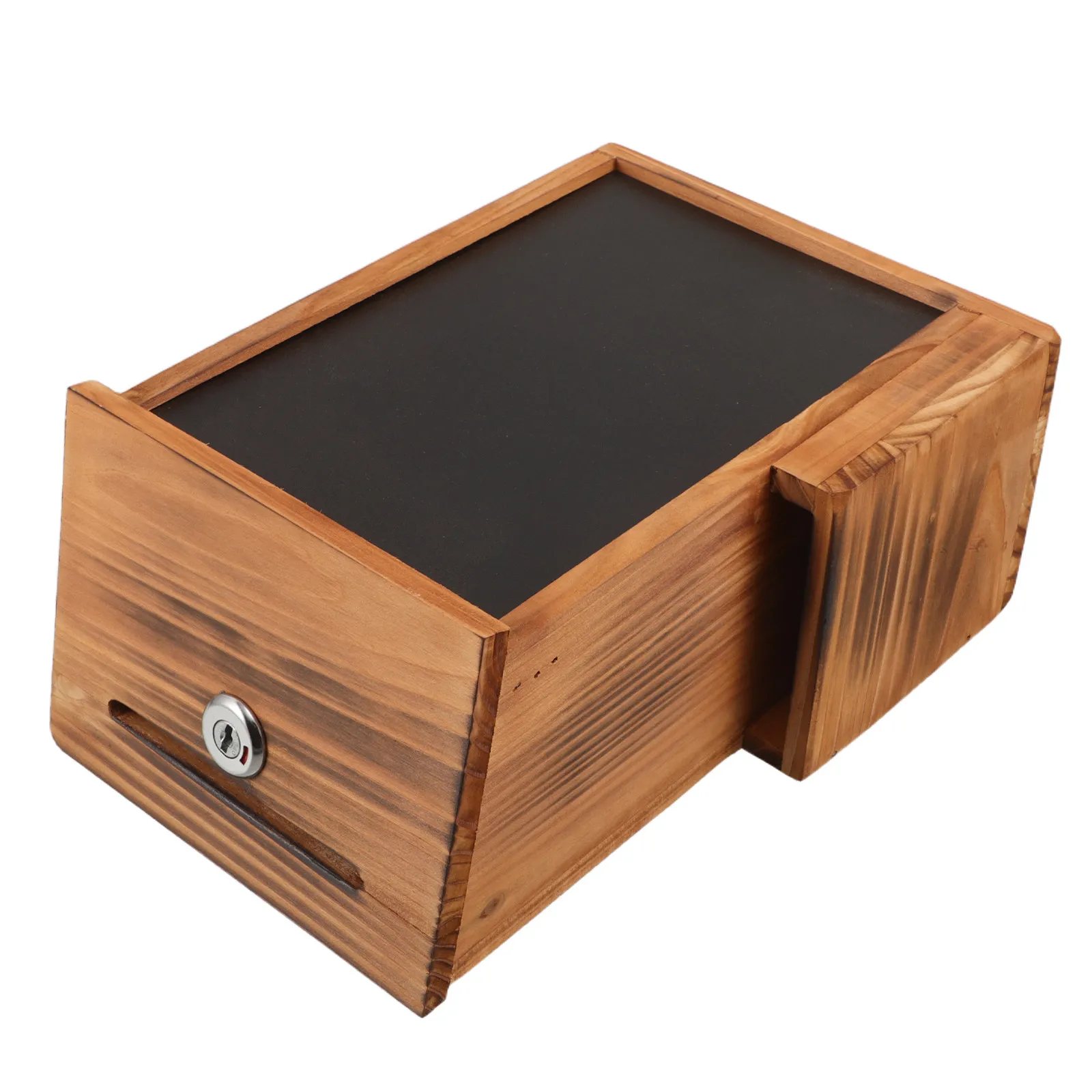 retro-wooden-suggestion-box-with-lock-slot-blackboard-wall-mounted-mailbox-for-fundraising-donation-office-feedback-charitable