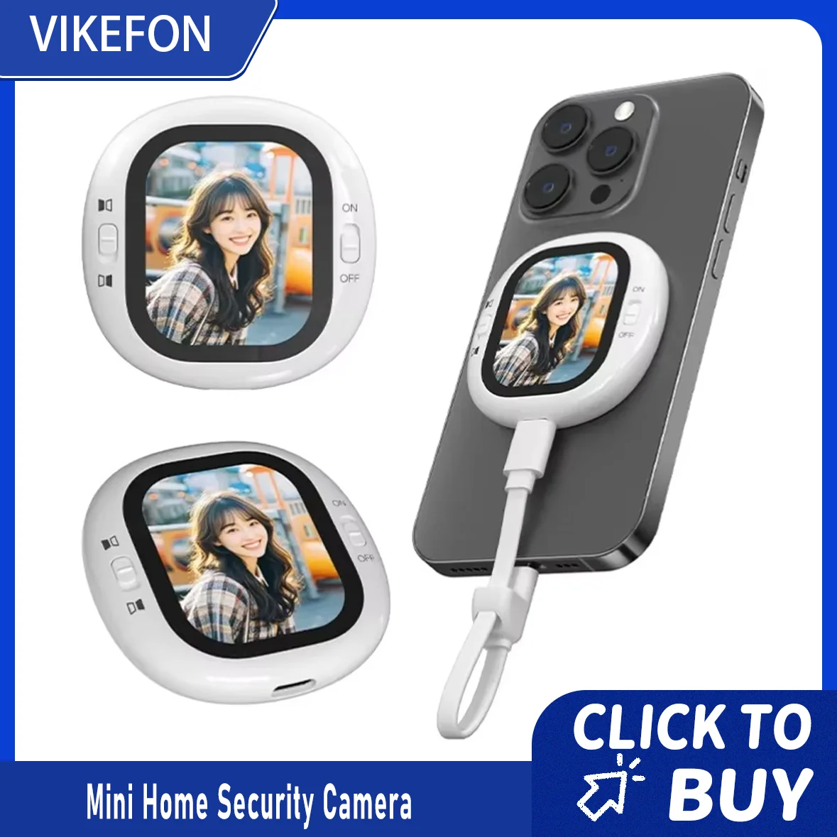 

VIKEFON Новейший магнитный мини-проектор для мобильного телефона, экран для видеоблогов, беспроводной проектор для селфи, дисплей для селфи