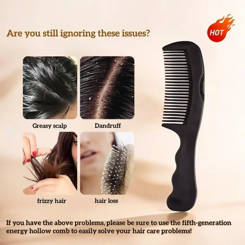 Dandruff Relief Comb Hollow Tooth Hairbrush Scalp Point Massage Dandruff Removal Reduce Ltching Scalp Care Comb For Women Men