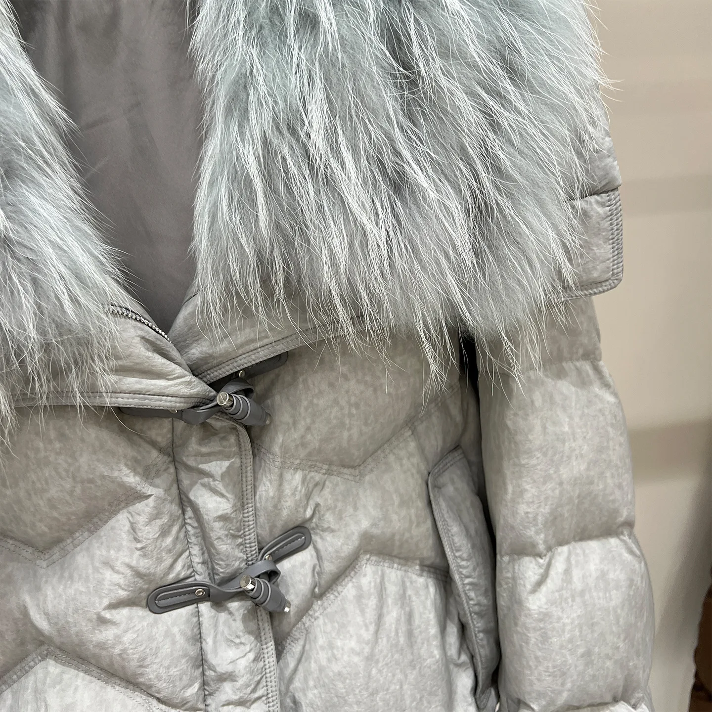 2026 inverno novo feminino 90% pato branco para baixo casaco engrossado quente grande gola de lã para baixo jaqueta acolchoada pato para baixo pele neve parka