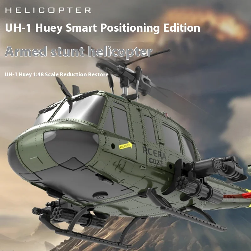 C032 Uh-1 Huey จําลอง 3d หกทาง Aileron ฟรี Reverse Flying Stunt เฮลิคอปเตอร์ไฟฟ้ารีโมทคอนโทรลเครื่องบินรุ่นของเล่น