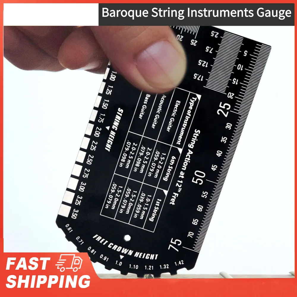 

Линейка для измерения действия, карманная металлическая линейка, струнные инструменты в стиле барокко, струна для электрической бас-гитары, струна для акустической гитары