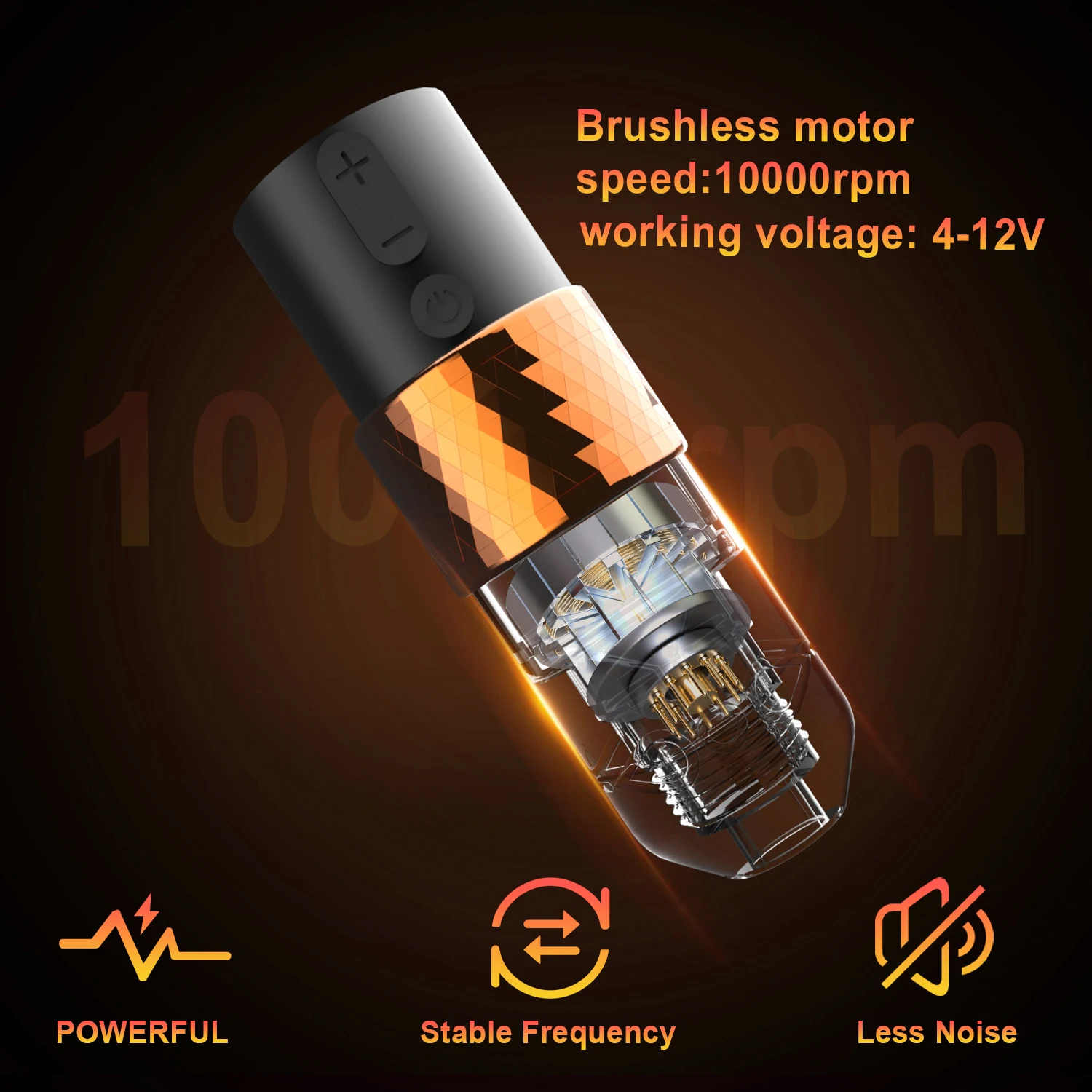 ييلونج ماكينة رسم الوشم التجميلي اللاسلكية الروتاري القلم Coreless فرش السيارات 1500MAH بطارية متعددة الوظائف شاشة OLED لفن الوشم