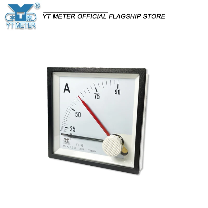 CP96 ثنائي المؤشر التيار المتناوب مقياس التيار الكهربائي الحد الأقصى للطلب هيكل ثنائي المعدن متر الذروة 30/50/100/5AAC