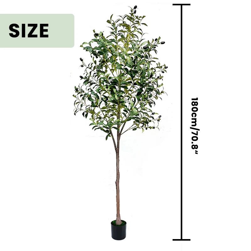 Realistic Artificial Olive Tree, Lifelike Faux Olive Plant for Home, Office, Garden Décor image 3