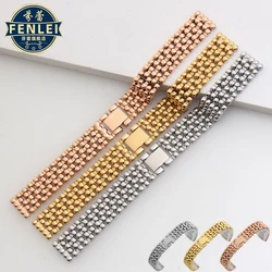 For S-warovski FOSSIL Armani AR1926 1925 1909 Women Watch Strap Metal All-Sky Bracelet Universal Silver Watch band 12mm 14mm 16