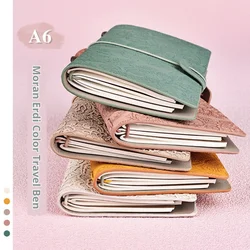 A6 Retro European Lace Carving Travel Notebook Girl Notebook Student Morandi Notebook Portable Diary Stationery Supplies gift