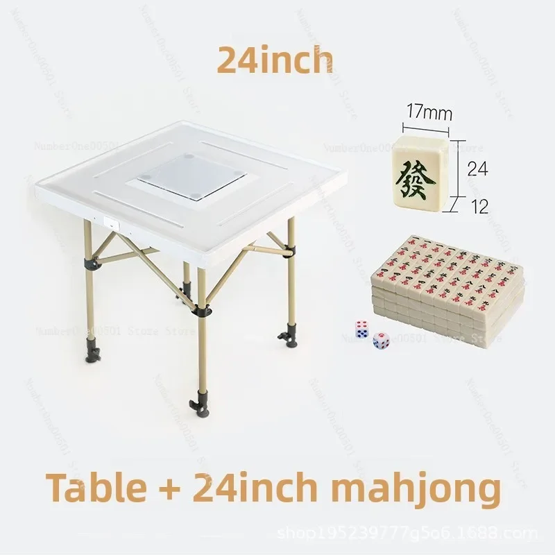 

Portable Folding Mahjong Machine Table for Outdoor Camping Tea Party Multi Function Game Table with Carry Handle