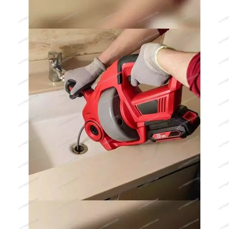 7m Handheld Electric Drain Cleaner Manual Pipe Sink Toilet Sewer Dredge Tool
