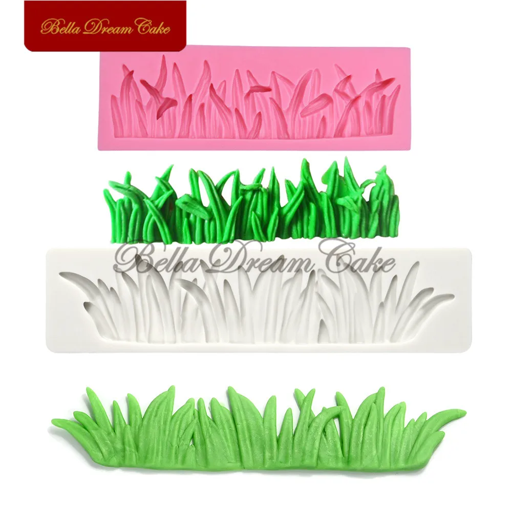 3D Small Grass Design Silicone Mold Fondant Chocolate Mould DIY Gumpaste Clay Model Cake Decorating Tools Kitchen Bakeware