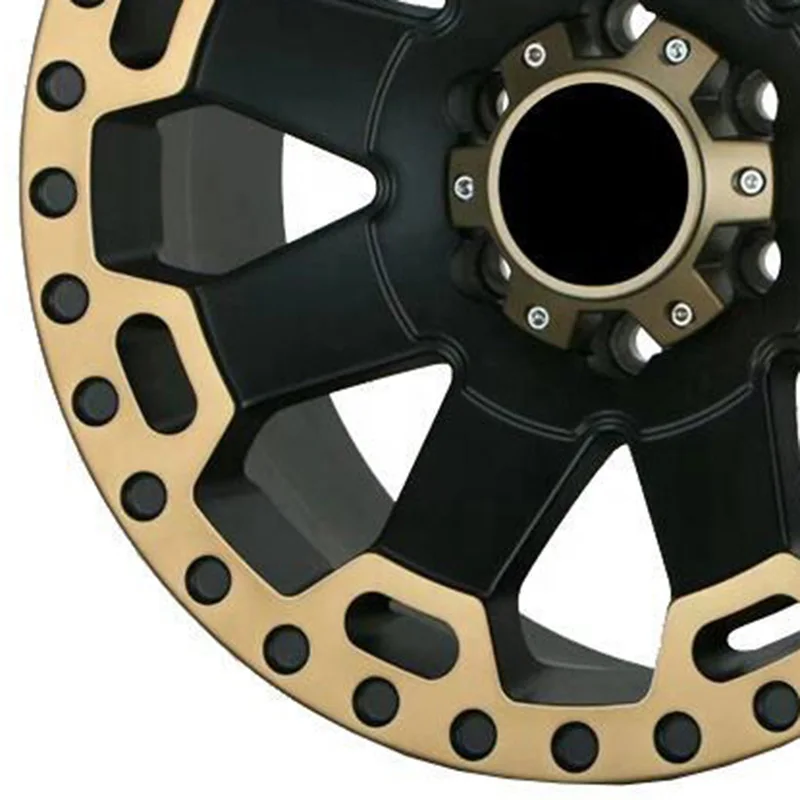 

for 17 Inch Car Alloy Wheels Holes Aluminium Alloy Black and Gold 4x4 Wholesale Cast Wheel Rims Luxury high-end customization