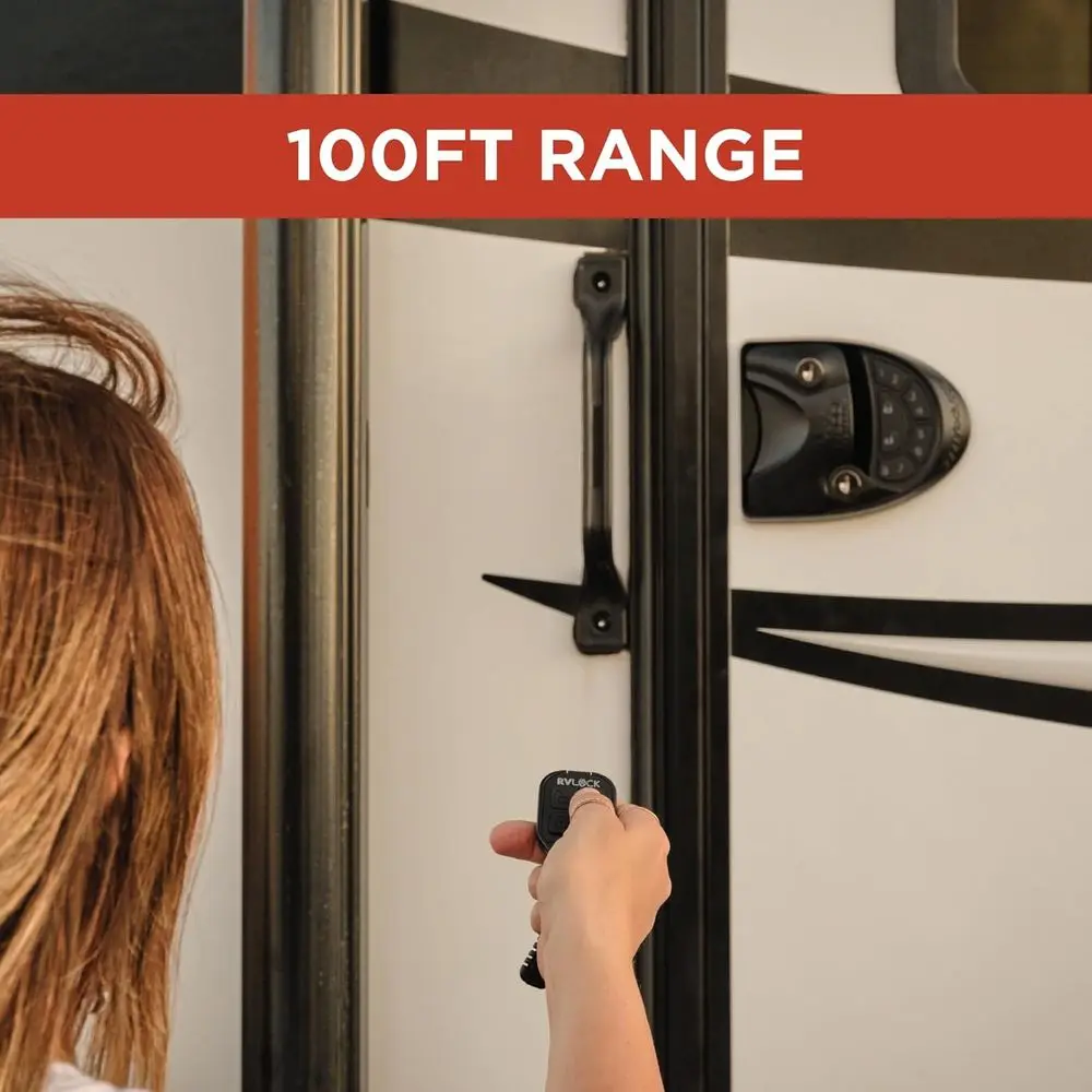 V4 프리미엄 메탈 RV 도어 잠금장치 키패드 및 리모컨 포함, 안전하고 편리한 키리스 캠퍼 도어 잠금장치 교체, 내구성 있는 교체품