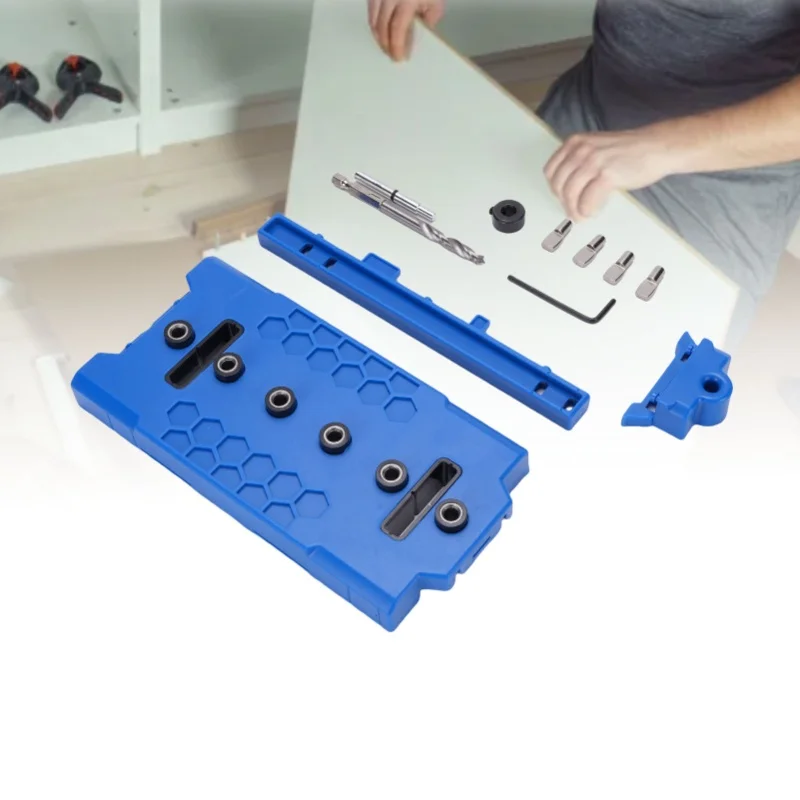 1set Multi-functional Shelf Pin Jig Abs Shelf Pin Drill Guide Woodworking Drilling Tools For Precise