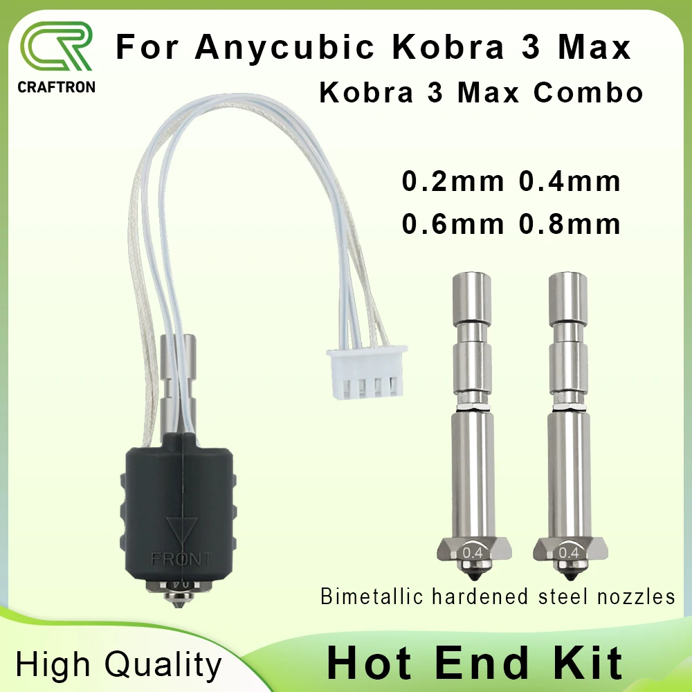 

Для Anycubic Kobra 3 Max керамическая насадка Hotend из закаленной стали, термистор, нагревательный компонент K3M, аксессуары для 3d-принтеров