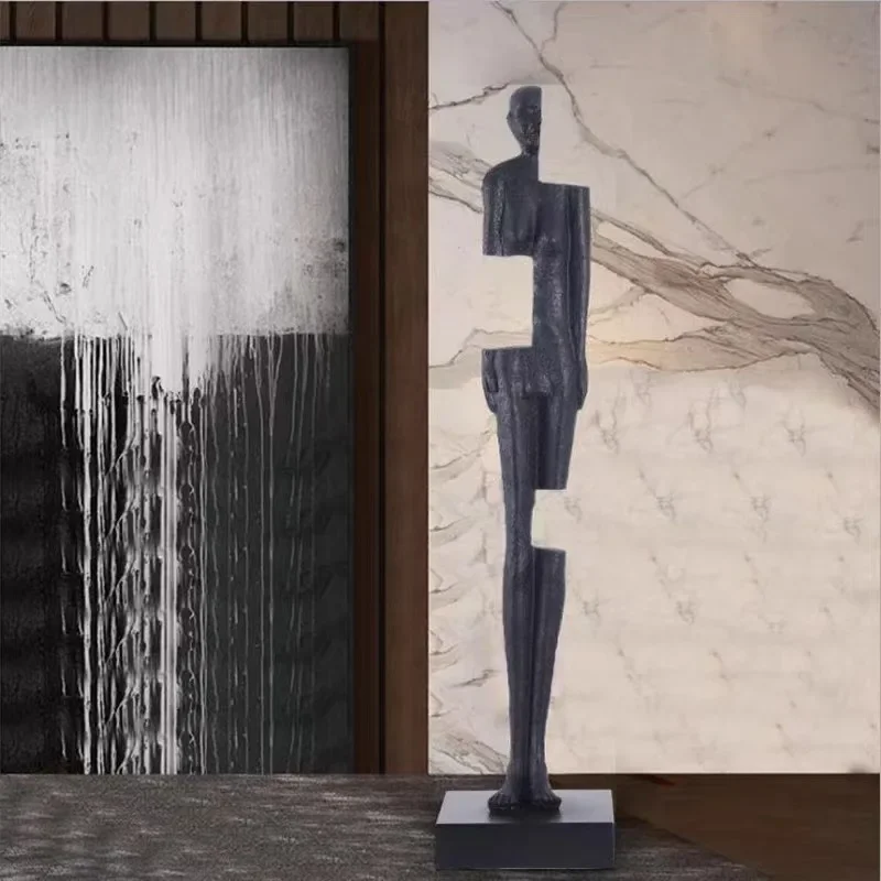 Postmodern abstract body art sculpture floor-to-ceiling lobby home living room light luxury fiberglass large decorative ornament