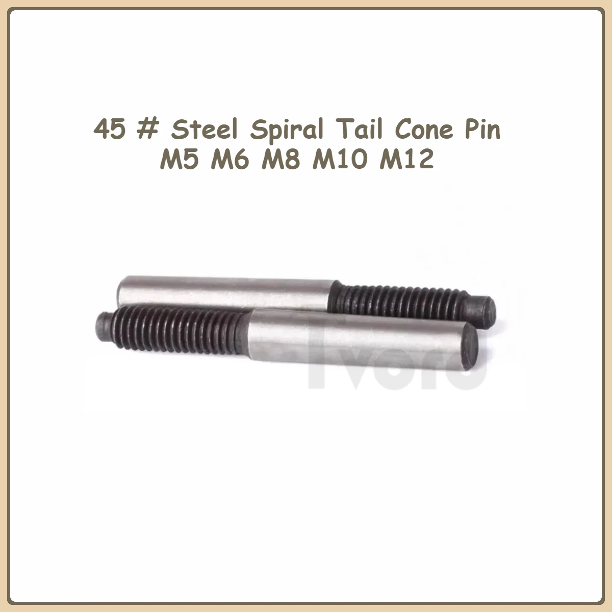 Spiral Tail Cone Pin 45 # Steel Heat Treated Polished External Thread Cone Pin 1:50 Taper M4 M5 M6 M8 M10 M12