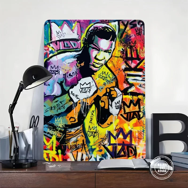Boxing Legend Graffiti Art Metal Poster Perfect Gift for Fans Lovers Customized Wall Art Metal Sign for Room Decoration Items