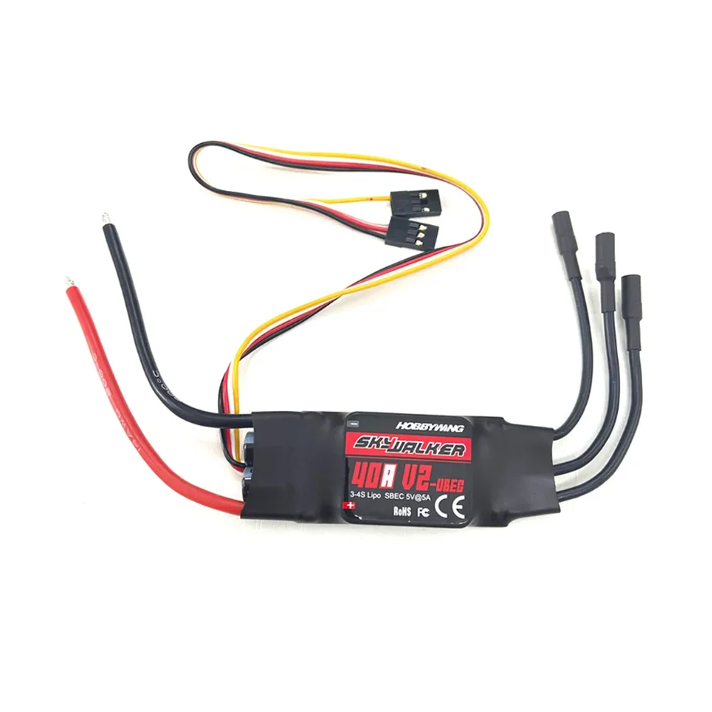 Hobbywing 2023 NEW Skywalker V2 Brushless ESC 40A 50A 80A 100A V2 ESC 2-4S Speed Controller with BEC/UBEC for RC Quadcopte