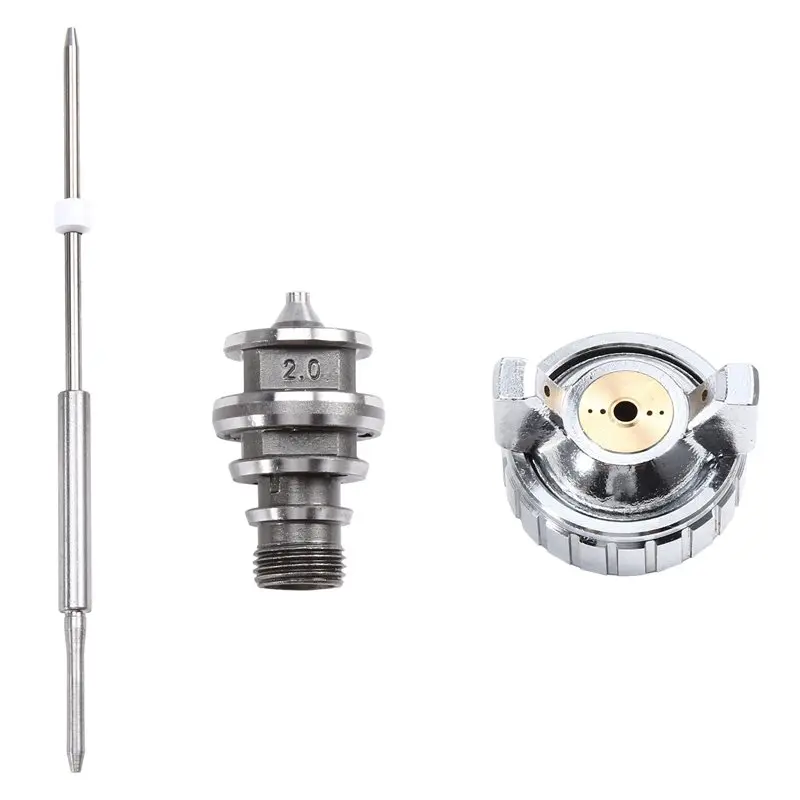 AWAH W-77 Spray Gun Nozzle Replacement Kit, Needle+ Air Cap 2.0/2.5/3.0Mm, W77 Paint Sprayer Unit