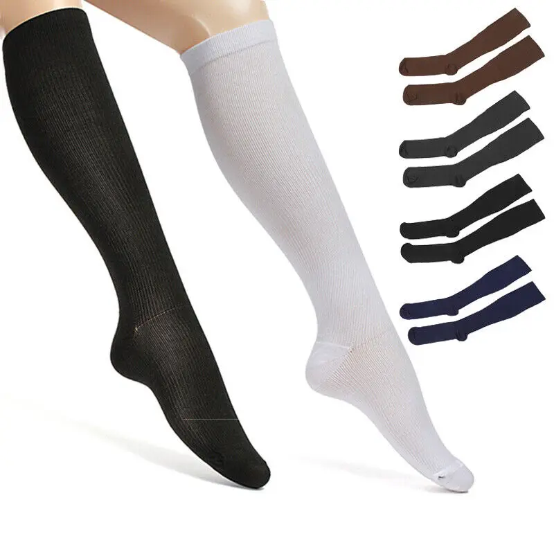 Knee Length Socks Women's Autumn Winter Thickening Nylon Thigh High Over Knee Stocking Solid Color Ladies Girls Long Lolita Sock