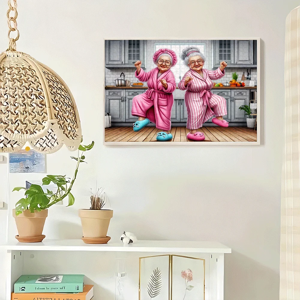 ปริศนาภาพสำหรับผู้ใหญ่ 1,000 ชิ้น - หญิงสาวเต้นรำในครัว พร้อมชิ้นส่วนประกอบ |   เกมครอบครัว ท้าทายความคิด สร้างความตื่นเต้นและท้าทาย