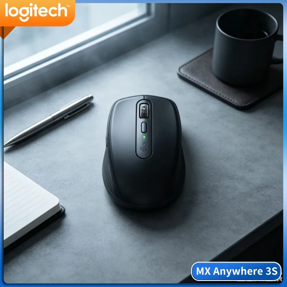 Wireless MX Anywhere 3S - 8000 DPI, Magspeed Scroll, Anti-Slip Grip, Great For Co-Working Studio & Home Office